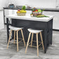 33.46" High Rolling Industrial Kitchen Island Stone Kitchen Island Table Clearhalo 'furn' 'furn_kitchen_islands_carts' 'Furniture' 'Kitchen & Dining Furniture' 'Kitchen Islands & Carts' 'kitchen_islands_carts' 1200x1200_4360d9ec-fe64-4c1b-a6d3-836e8ef7bed2