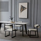 Open Back Kitchen Dining Chairs Upholstered Chairs with Solid Wood Base