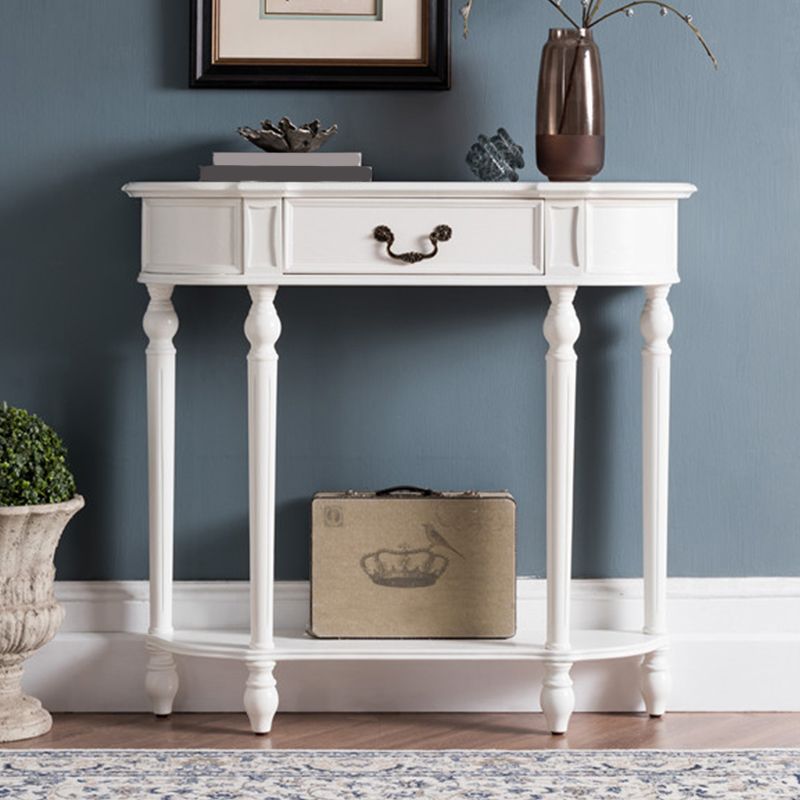 Victorian Rubber Wood End Table Free Form Sofa Console Table for Hall Clearhalo 'Console Tables' 'console_tables' 'Entry & Mudroom Furniture' 'furn' 'furn_console_tables' 'Furniture' 1200x1200_43625fcd-8004-4a41-8857-ce42d7050e83