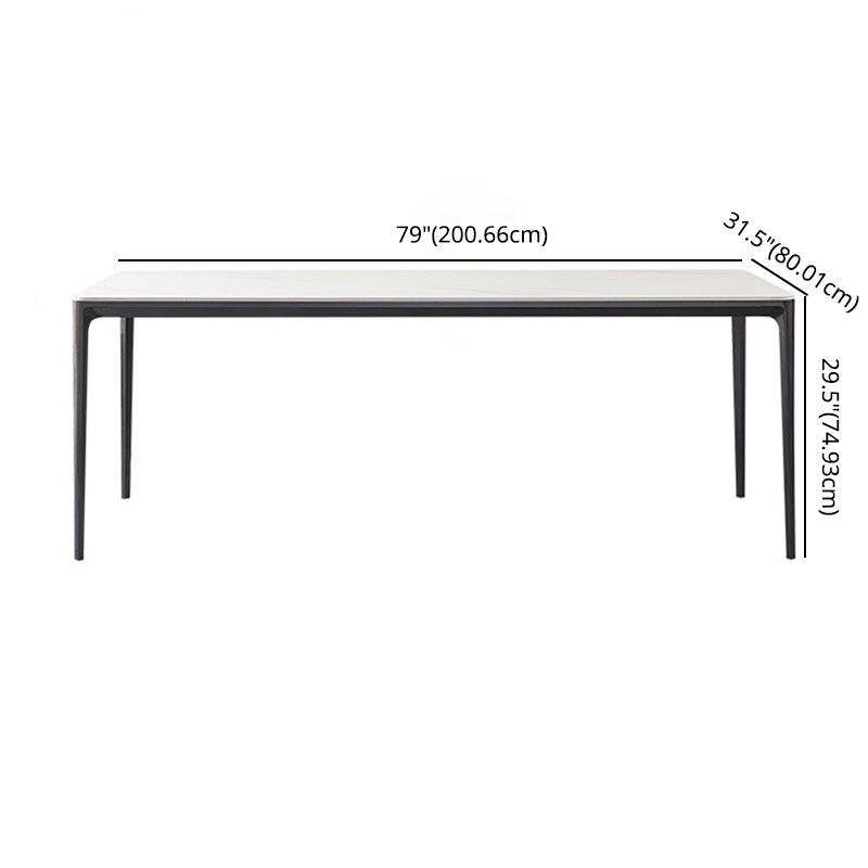 Minimalist Style Dining Table Set with Sintered Stone Table and PU Chairs Clearhalo 'Dining Room Sets' 'Dining Tables & Seating' 'dining_room_set' 'furn' 'furn_dining_room_set' 'Furniture' 'furniture_dining_room_set' 'Kitchen & Dining Furniture' 'kitchen&dining_furn' 'kitchen' 1200x1200_4362ba01-6f48-4151-a7fb-b8da812628c3