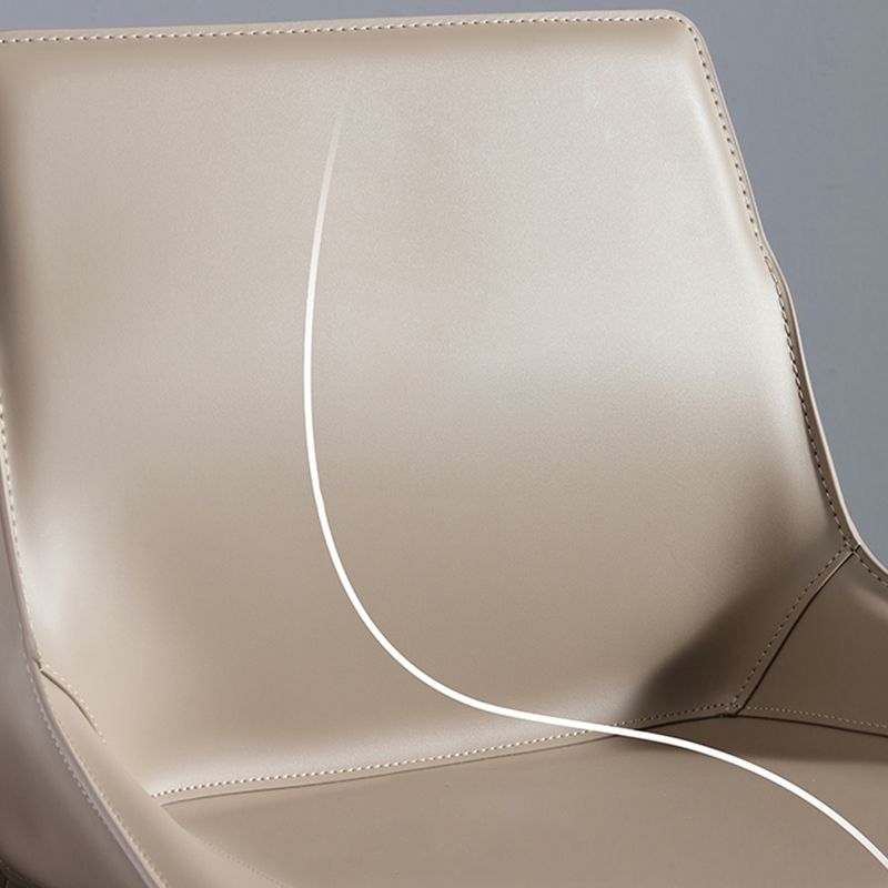 Designer Style Matte Finish Leather Side Chair Home Solid Back Dining Chair Clearhalo 'Dining Chairs' 'Dining Tables & Seating' 'dining_chair' 'furn' 'furn_dining_chair' 'Furniture' 'Kitchen & Dining Furniture' 1200x1200_436363e0-8a82-4ba3-9247-de74daabaccf