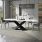 Modern White Dining Table Rectangle Sintered Stone Dining Table with Black Frame Clearhalo ' dining_table' 'Dining Tables & Seating' 'Dining Tables' 'furn' 'furn_dining_table' 'Furniture' 'furniture_dining_table' 'Kitchen & Dining Furniture' 'kitchen&dining_furn' 'kitchen' 'kitchen_dining_table' 1200x1200_4364f2af-589d-4871-91b9-4a585b548c30