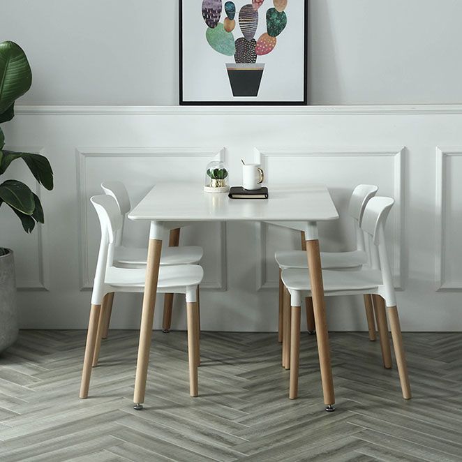 Plastic Dining Chairs Contemporary Open Back Dining Side Furniture in Matte Finish Clearhalo 'Dining Chairs' 'Dining Tables & Seating' 'dining_chair' 'furn' 'furn_dining_chair' 'Furniture' 'Kitchen & Dining Furniture' 1200x1200_43657b40-b85d-4f7c-873c-6f9a50709bd2