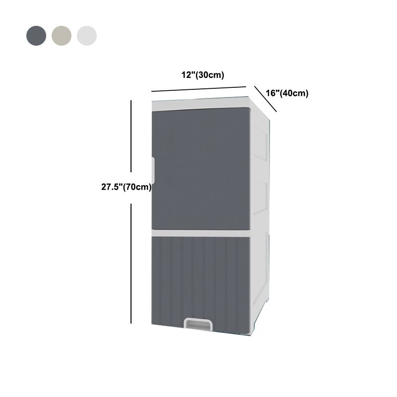 1/2-Tür-Nachttisch in Weiß/Grau/Beige 11,81 "W x 15,75" D am Nachtschrank mit Rollen