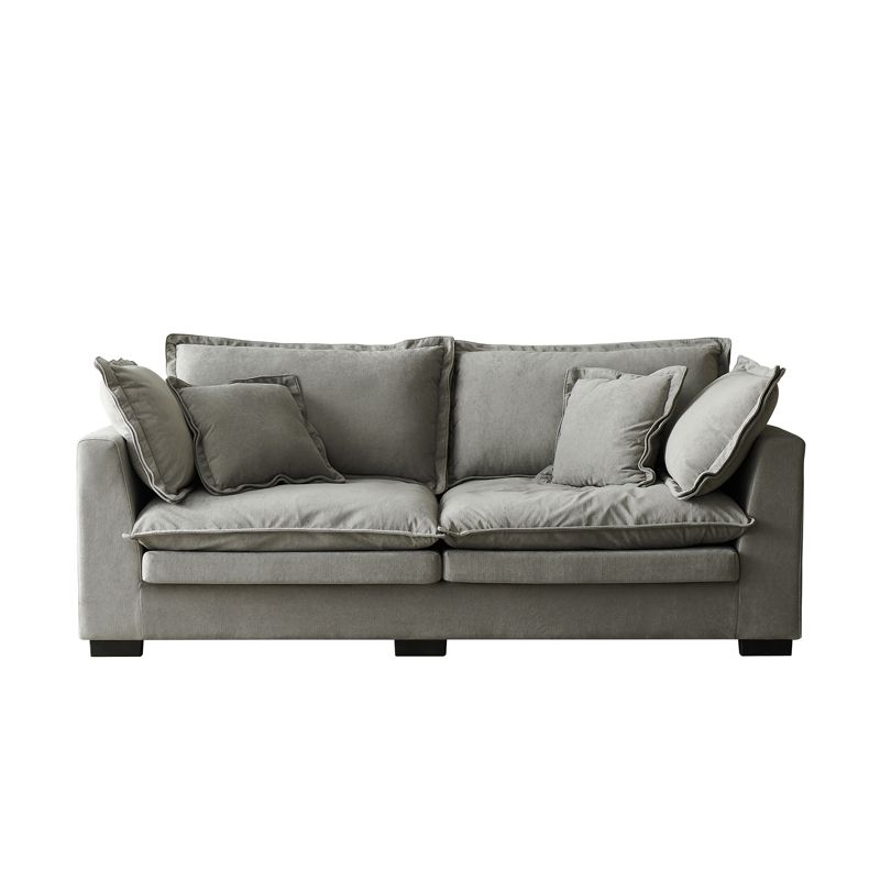 Modern Linen Tuxedo Arm Standard Sofa with Bolster Pillows for Living Room, Apartment Clearhalo 'furn' 'furn_sofas' 'Furniture' 'furniture_sofas' 'kitchen' 'kitchen_sofas' 'Living Room Furniture' 'Sofa' 'sofas' 1200x1200_43659e23-d06e-4ba7-a80b-cebf7e18e996