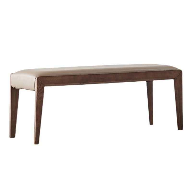 16" W Modern Seating Bench Cushioned Solid Wood Ottoman Bench Clearhalo 'Benches' 'Chairs & Seating' 'furn' 'furn_benches' 'Furniture' 'Living Room Furniture' 1200x1200_43659f02-a1ae-4bf4-b50d-14e42d545a37
