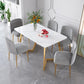 Glam Iron Dinette Set 1/2/5 Pieces Rectangle White Sintered Stone Top Dining Table Set Clearhalo 'Dining Room Sets' 'Dining Tables & Seating' 'dining_room_set' 'furn' 'furn_dining_room_set' 'Furniture' 'furniture_dining_room_set' 'Kitchen & Dining Furniture' 1200x1200_436798e1-067e-43bd-ad5b-007fd2fc63bc