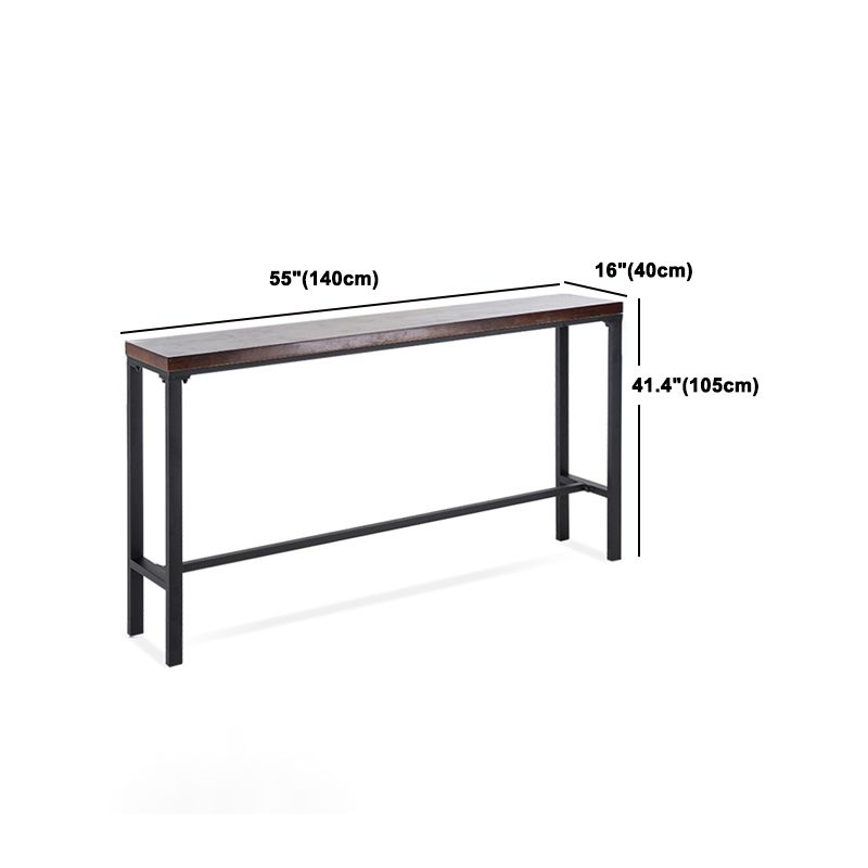 Industrial Rectangle Bar Table Set 1/5 Pieces Solid Wood Counter Table for Indoor Clearhalo 'Bar Furniture' 'furn' 'furn_home_bar_bar_sets' 'Furniture' 'Home Bars & Bar Sets' 'home_bar_bar_sets' 'Kitchen & Dining Furniture' 1200x1200_4367feaa-1632-4ff1-bad1-c91931f3cfba