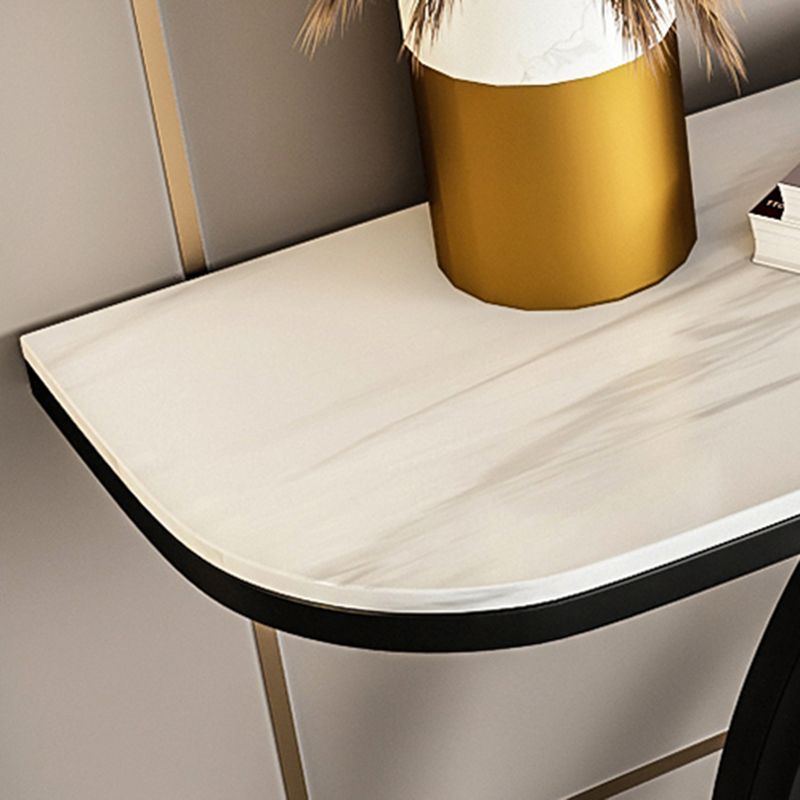 Tavolo console astratto di mezza luna glam e console astratta per Hall