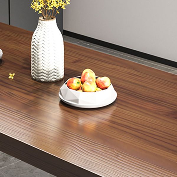 Set di tavoli da pranzo rettangolare industriale 1/4/5/7 PC Dinette in legno marrone