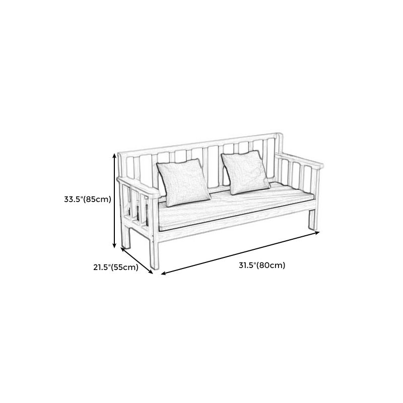 Recessed Arm Sofa with Light-grey Upholstery 22" Wide 33" Wide Clearhalo 'Furniture' 'furniture_sofas' 'kitchen' 'kitchen_sofas' 'Living Room Furniture' 'Sofa' 'sofas' 1200x1200_436ca207-45d5-4ee4-ab18-aa508fd6a356