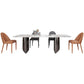 Industrial Style Rectangle Dining Table Sintered Stone Table with Metal Legs for Home Clearhalo 'Dining Tables & Seating' 'Dining Tables' 'dining_table' 'furn' 'furn_dining_table' 'Furniture' 'Kitchen & Dining Furniture' 1200x1200_436e6716-3eee-4439-860c-bb15fede6c89