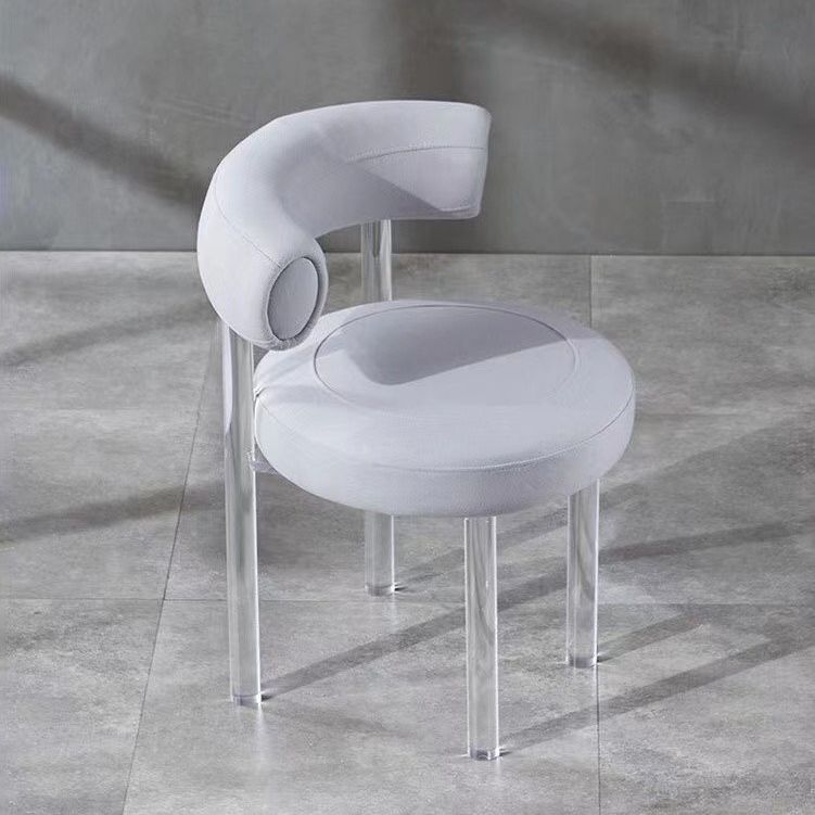 Contemporary Upholstered and Acrylic Dining Side Chair for Kitchen Clearhalo 'Dining Chairs' 'Dining Tables & Seating' 'dining_chair' 'furn' 'furn_dining_chair' 'Furniture' 'Kitchen & Dining Furniture' 1200x1200_43717943-6d0d-4d2d-be26-5e2e3bb2f2f3