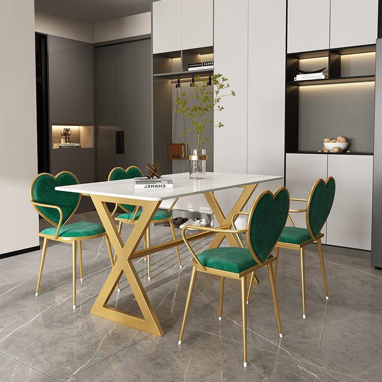 Nordic 1/5/7 Pieces Dining Set Rectangle Stone Dining Table for Dining Room