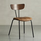 Home Kitchen Industrial Side Chair PU Leather Upholstered Armless Chair