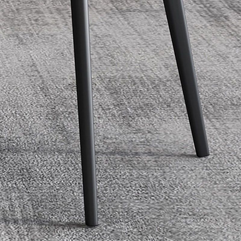 Modern Dining Side Chair Matte Finish Leather Curved Parsons Armless Chair Clearhalo ' kitchen&dining_furn' 'Dining Chairs' 'Dining Tables & Seating' 'dining_chair' 'furn' 'furn_dining_chair' 'Furniture' 'furniture_dining_chair' 'Kitchen & Dining Furniture' 'kitchen' 1200x1200_43735ff3-4121-41eb-bacf-cff39e516a11