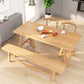 Modern Pine Solid Wood Table Rectangle Dining Table with Double Pedestal Clearhalo 'Dining Tables & Seating' 'Dining Tables' 'dining_table' 'furn' 'furn_dining_table' 'Furniture' 'furniture_dining_table' 'Kitchen & Dining Furniture' 1200x1200_43738676-0fad-484c-9324-34a09564e87c