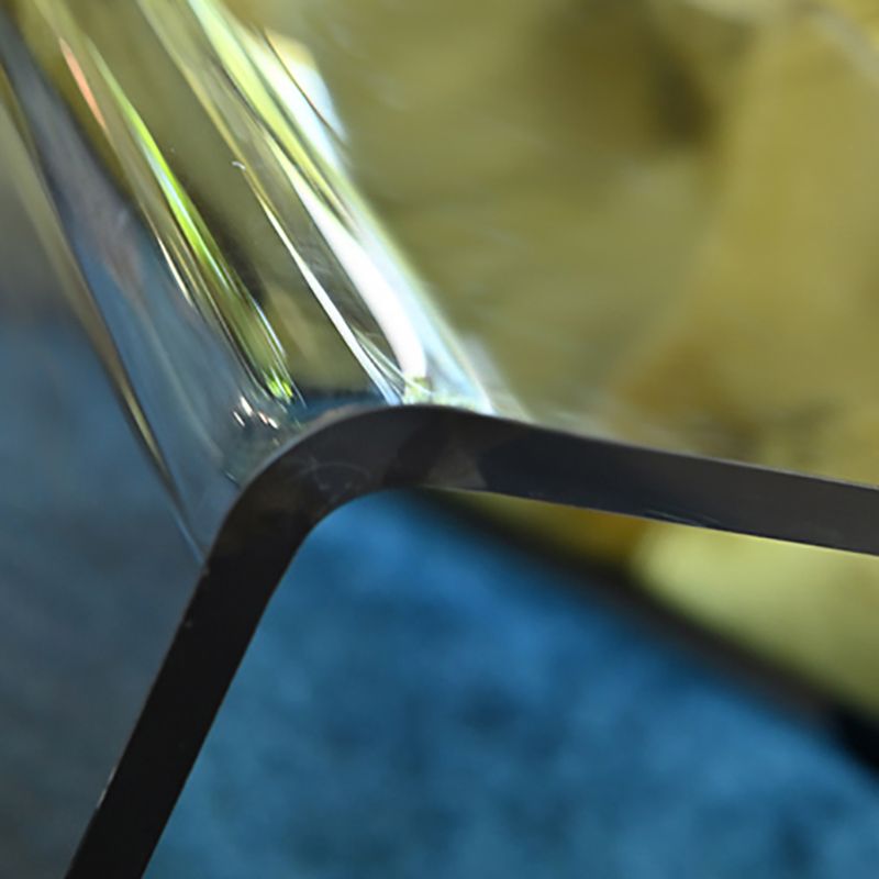 リビングルーム用のモダンな長方形のガラスサイドテーブルスレッドサイドテーブル