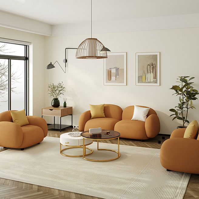 Vierkante arm bank moderne stijl faux leer en wol standaard bank