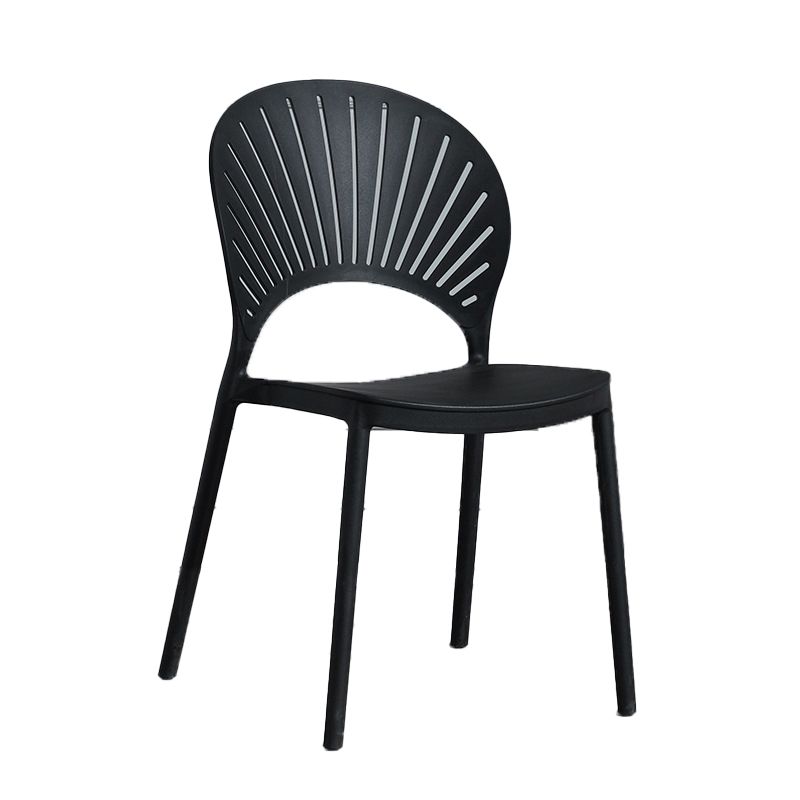 Scandinavian Plastic Armless Chair Kitchen Dining Room Open Back Chair Clearhalo 'Dining Chairs' 'Dining Tables & Seating' 'dining_chair' 'furn' 'furn_dining_chair' 'Furniture' 'furniture_dining_chair' 'Kitchen & Dining Furniture' 1200x1200_43793592-b25a-4365-934a-95ad7677728c