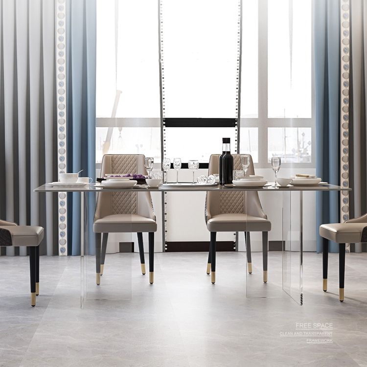Acrylic Traditional Luxury Indoor Table Rectangle Sintered Stone Table Clearhalo ' dining_table' 'Dining Tables & Seating' 'Dining Tables' 'furn' 'furn_dining_table' 'Furniture' 'furniture_dining_table' 'Kitchen & Dining Furniture' 'kitchen&dining_furn' 'kitchen' 'kitchen_dining_table' 1200x1200_4379f080-e430-45f5-9583-f0911c467db8