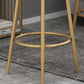 Metal Pub Set 1/3/4 Pcs Rectangle Bar Table with Stone Top and Upholstered Bar Stools Clearhalo 'Bar Furniture' 'furn' 'furn_home_bar_bar_sets' 'Furniture' 'Home Bars & Bar Sets' 'home_bar_bar_sets' 'Kitchen & Dining Furniture' 1200x1200_437b83b7-c962-41b2-a284-309ea0c82db2