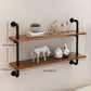 Brown Bookshelf Industrial Style Wall Mounted Bookcase for Home Office Clearhalo 'Bookcases' 'furn' 'furn_bookcases' 'Furniture' 'furniture_bookcases' 'Office Furniture' 1200x1200_437bb4a3-2e5c-4869-af0c-cbff13844aea