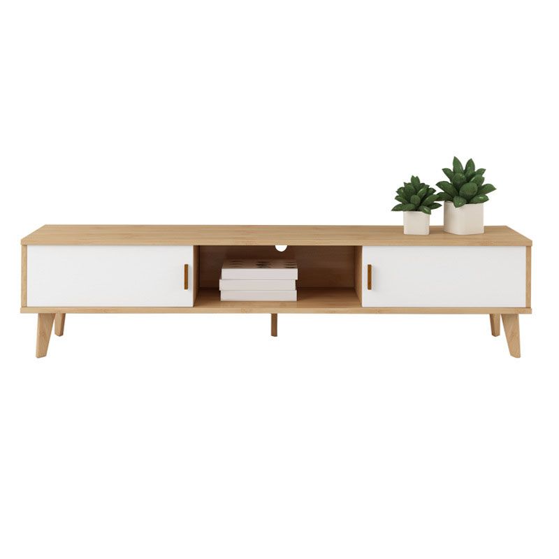 Contemporary TV Media Stand Wooden Media Console for Living Room Clearhalo 'furn' 'furn_tv_stands_entertainment_centers' 'Furniture' 'Living Room Furniture' 'TV Stands & Entertainment Centers' 'TV Stands & Media Storage Furniture' 'tv_stands_entertainment_centers' 1200x1200_437d5bee-c861-465f-b4af-9035387f8a07