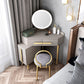 33.4" Wide Vanity Set with Stool Engineered Wood and Metal Dressing Table