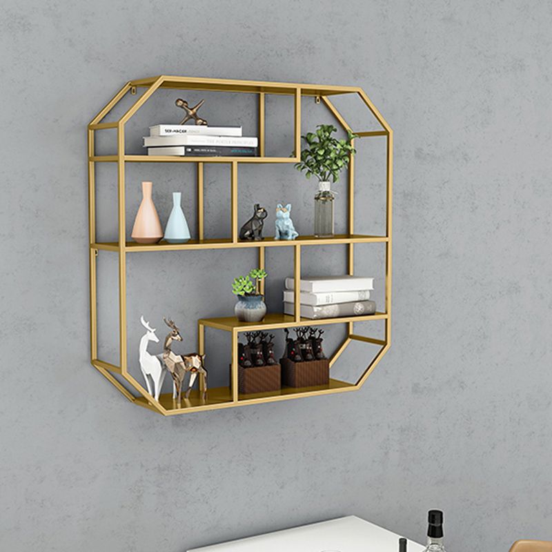 Iron Contemporary Wall Unit Bookshelf 4/5/6-Shelf Closed Back Bookshelf Clearhalo 'Bookcases' 'furn' 'furn_bookcases' 'Furniture' 'furniture_bookcases' 'kitchen' 'kitchen_bookcases' 'Living Room Furniture' 'Office Furniture' 1200x1200_437e1860-5c31-4d99-a12f-b65fb5debd21