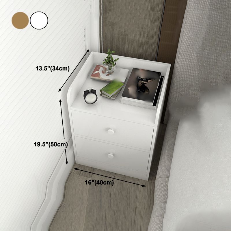 モダンなオープンストレージナイトテーブル引き出しストレージ模倣ウッドナイトスタンド