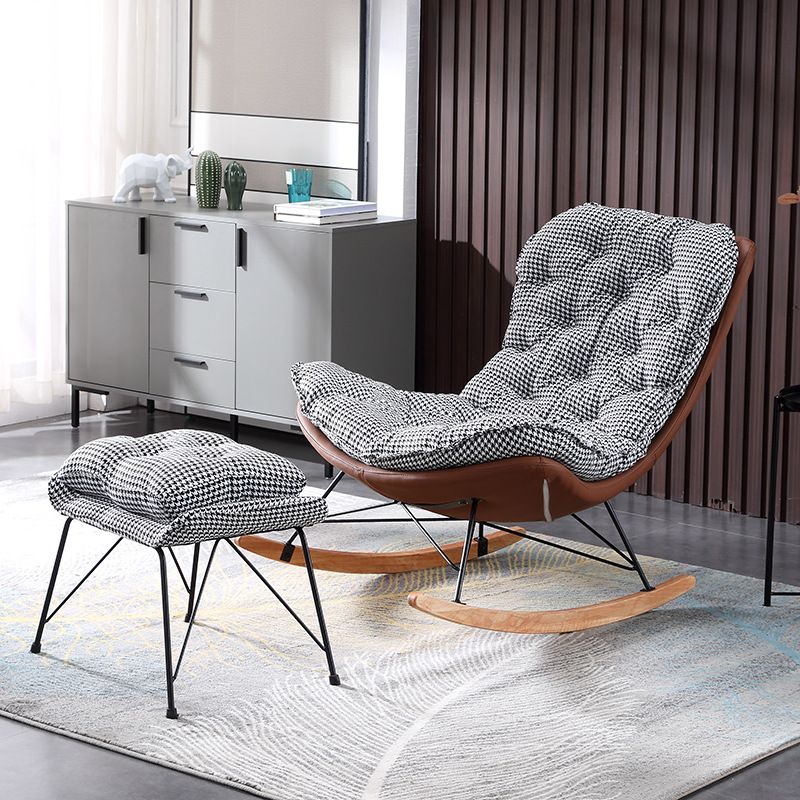 Wohnzimmer Luxus Freizeitstuhl Holz Rahmen Basis entspannende faule Schaukelstühle