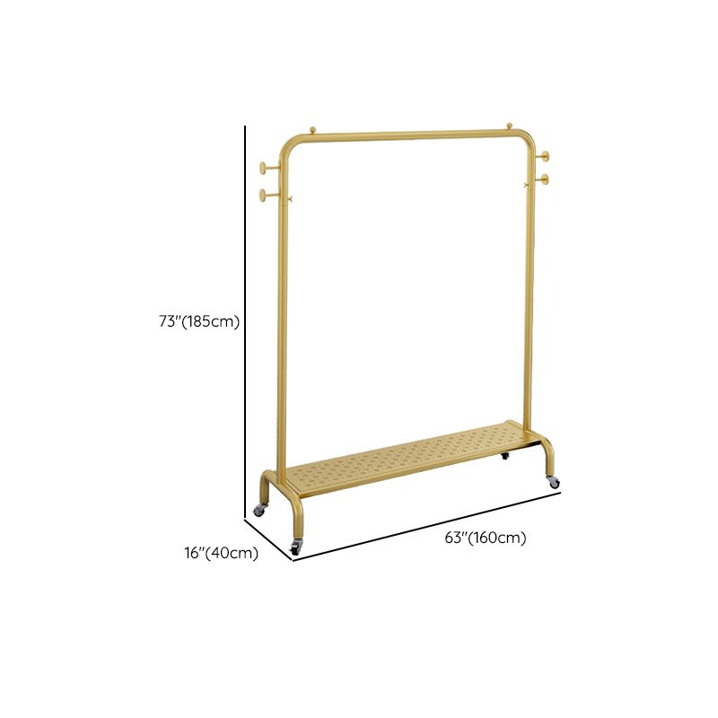 Estante de la rejilla de la capa de glamour estante inferior y 4 ganchos estante de abrigo