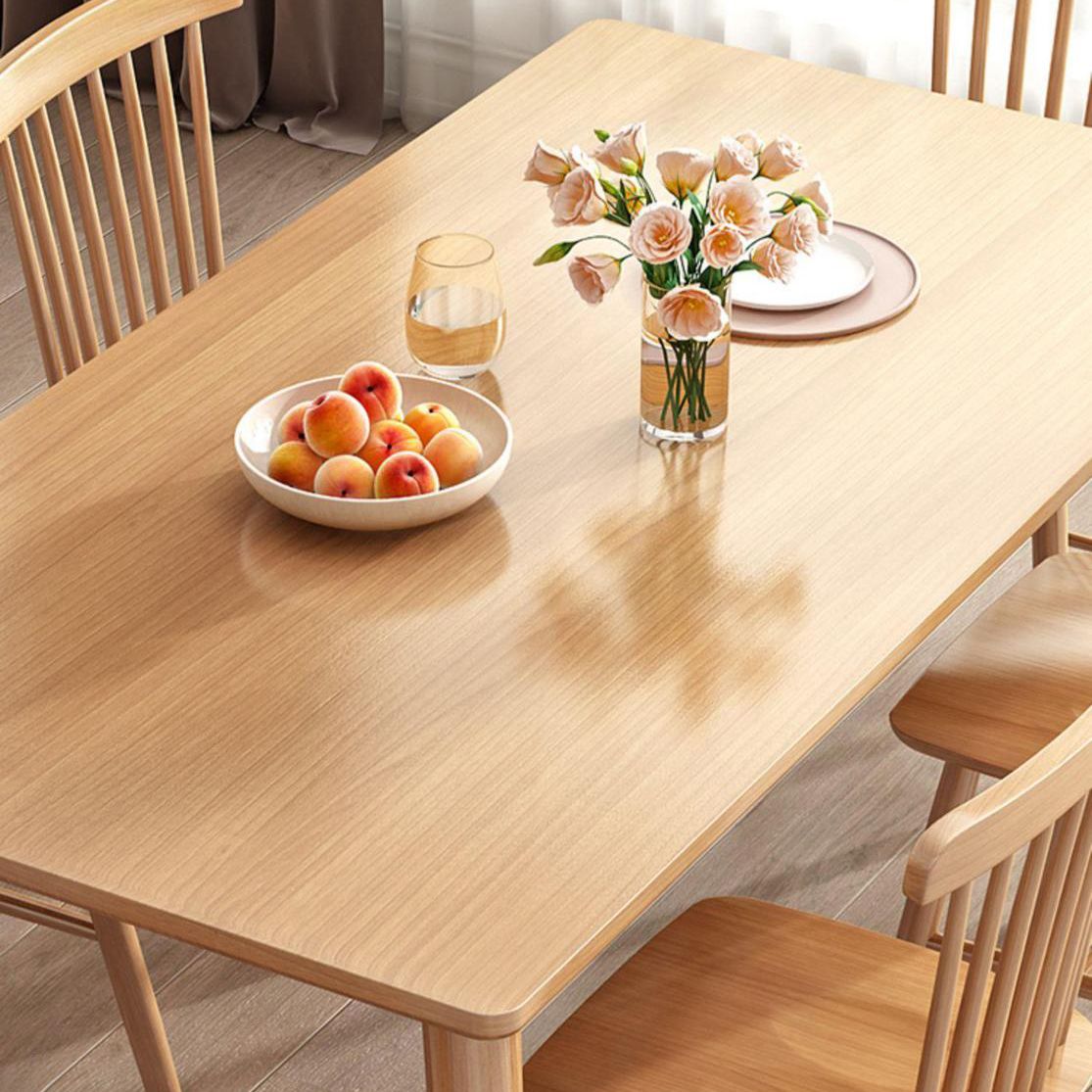Rectangle Modern Wood Table Standard Height Table Dining Table with 4 Legs Clearhalo 'Dining Tables & Seating' 'Dining Tables' 'dining_table' 'furn' 'furn_dining_table' 'Furniture' 'Kitchen & Dining Furniture' 1200x1200_4382f844-2840-4bbe-8807-a7d4b45ad11a