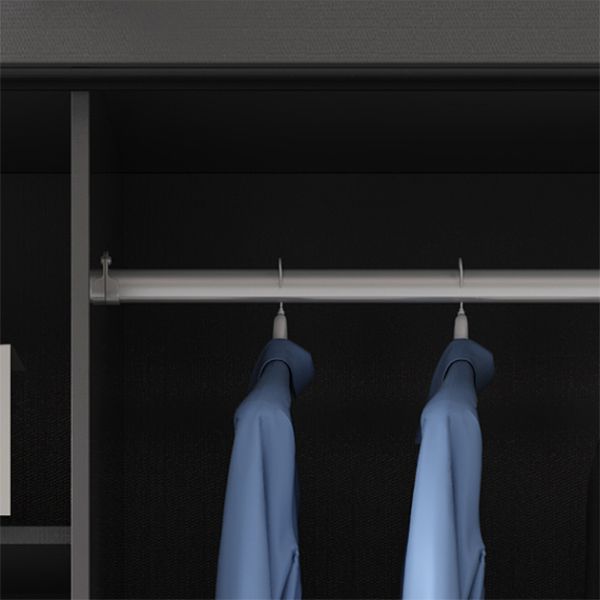 Contemporary Grey and White Storage Cabinet Bedroom Cabinet with Sliding Doors Clearhalo &#39;Armoires &amp; Wardrobes&#39; &#39;armoires_wardrobes&#39; &#39;Bedroom Furniture&#39; &#39;furn&#39; &#39;furn_armoires_wardrobes&#39; &#39;Furniture&#39; 1200x1200_4385dca8-f2fb-438d-80bc-848851fbbf04