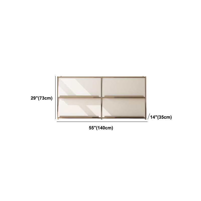 Contemporary Metal Sideboard with Drawers White Dining Buffet for Living Room Clearhalo 'buffet_sideboard' 'Buffets & Sideboards' 'furn' 'furn_buffet_sideboard' 'Furniture' 'Kitchen & Dining Furniture' 1200x1200_4387f283-6871-4f7d-a466-5edce8b8c9ac