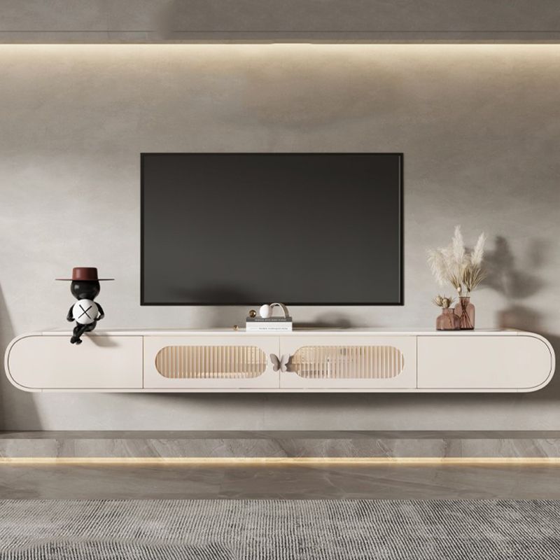 White Slate TV Cabinet Gorgeous Style Simple Home Wall-mounted TV Media Console Clearhalo 'furn' 'furn_tv_stands_entertainment_centers' 'Furniture' 'Living Room Furniture' 'TV Stands & Entertainment Centers' 'TV Stands & Media Storage Furniture' 'tv_stands_entertainment_centers' 1200x1200_4388483d-a70e-4c18-9e24-ee7bd90dfb5e