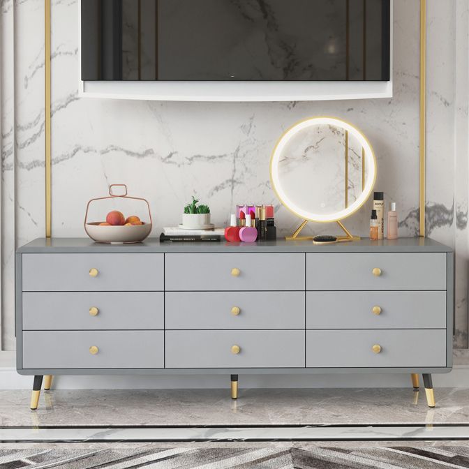 Moderno cuffia da pranzo in legno semplice credenza con cassetto per soggiorno senza specchio