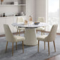 1/4/5/7 Pieces Extendable Round Dining Set Modern Sintered Stone Top Dining Table Set