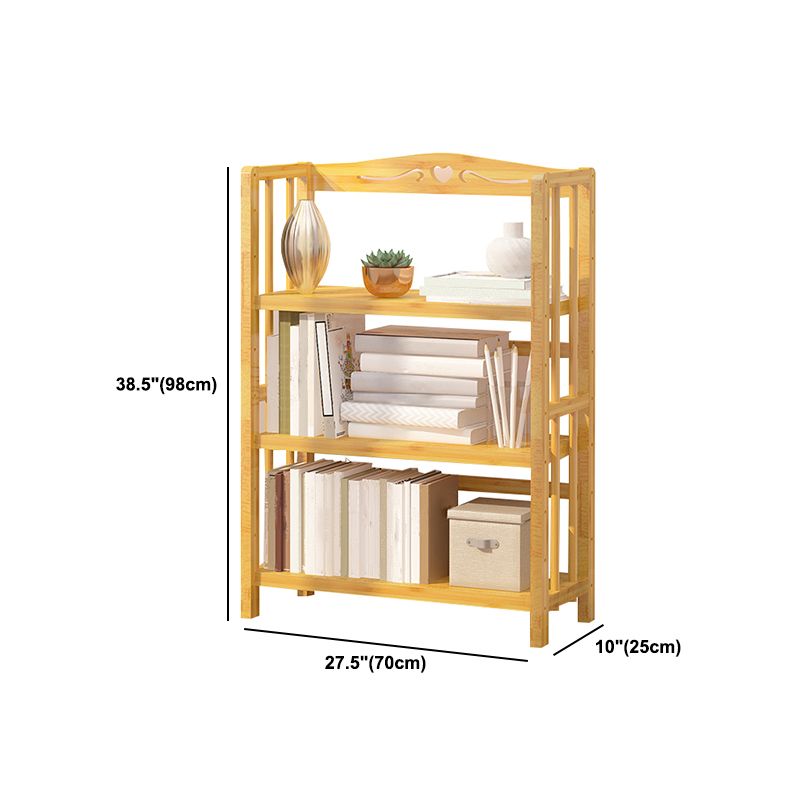 Adjustable Wood Book Shelf Bamboo Natural Shelf Bookcase Open Shelf Shelves Included Clearhalo 'Bookcases' 'furn' 'furn_bookcases' 'Furniture' 'Office Furniture' 1200x1200_4389b80f-f792-4187-822c-03ded363f0d5