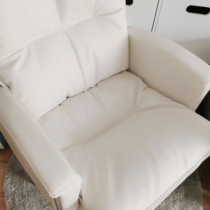 Modern Upholstered Task Chair Faux Leather Arm Chair with Wheels Clearhalo 'furn' 'furn_office_chair' 'Furniture' 'Office Chairs' 'Office Furniture' 'office_chair' 1200x1200_438a7e81-4d8c-4c34-9c80-dc6fe4ca0d38