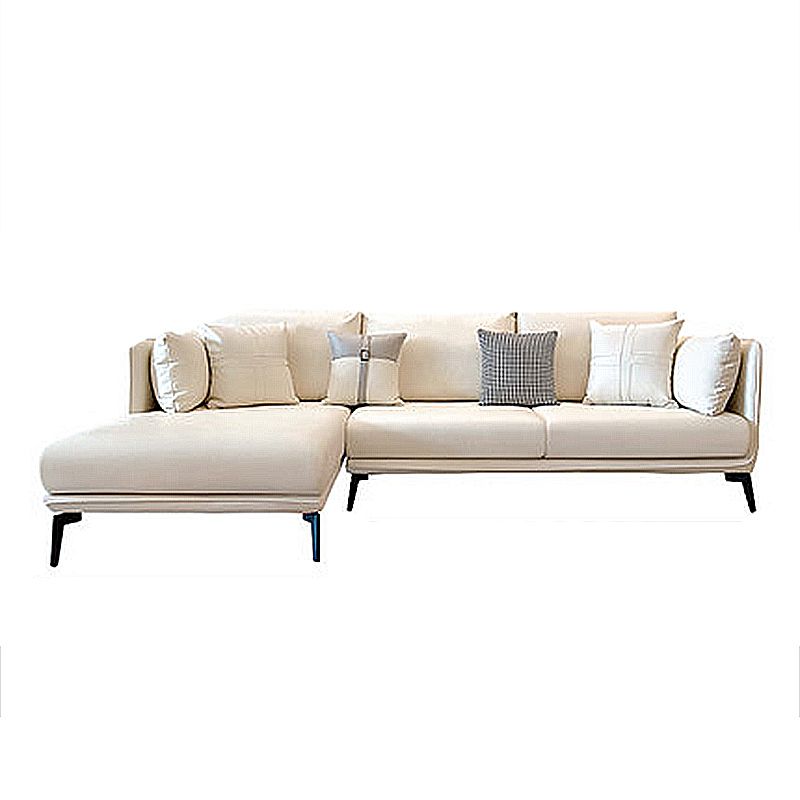 Contemporary Stain-Resistant Faux Leather Square Arm Sofa/Sectional for Living Room Clearhalo 'furn' 'furn_sectionals' 'Furniture' 'furniture_sectionals' 'Living Room Furniture' 'Sectionals' 1200x1200_438b3a3d-d19c-4f8e-b360-1bf6be90dff2