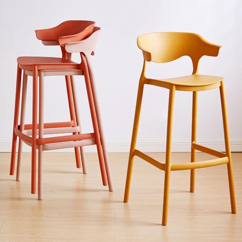 Stackable Plastic Indoor Counter Stools Low Back Scandinavian Bar Stools with Footrest Clearhalo 'Bar Furniture' 'Bar Stools' 'bar_stools' 'furn' 'furn_bar_stools' 'furniture_bar_stools' 'Kitchen & Dining Furniture' 'kitchen&dining_furn' 'kitchen' 'kitchen_furn' Furniture' 1200x1200_438ba977-fb07-4bce-9181-fa8e9e665e51