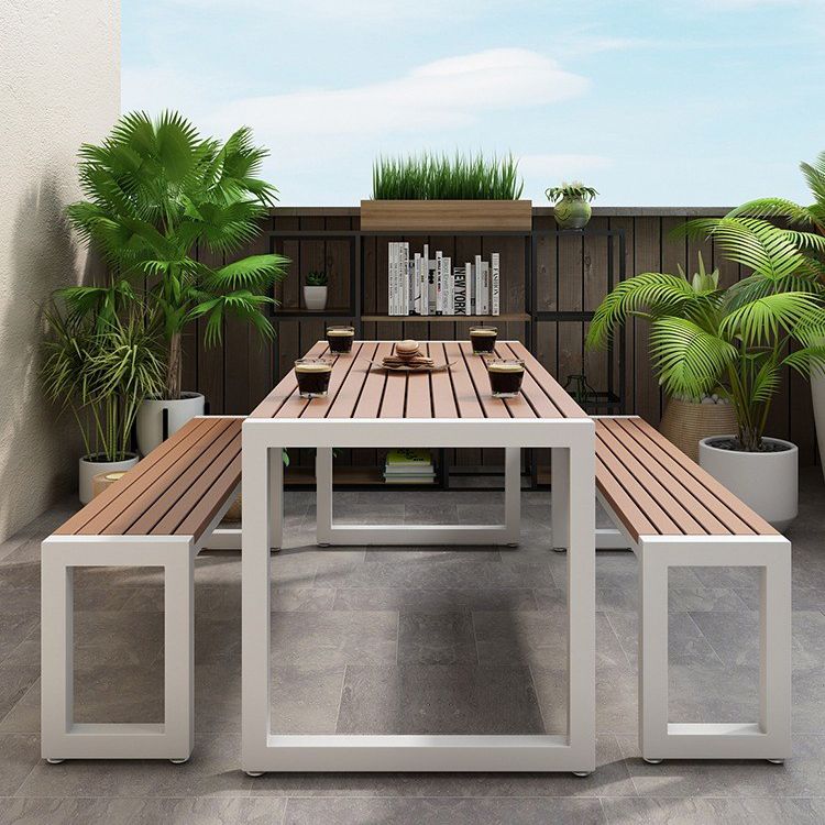 Modern 1/3/5 Pieces Dining Set Rectangle Wood Dining Table for Dining Room Clearhalo 'Dining Room Sets' 'Dining Tables & Seating' 'dining_room_set' 'furn' 'furn_dining_room_set' 'Furniture' 'Kitchen & Dining Furniture' 1200x1200_438bc1c4-b6fb-473b-b5a0-7b92e17f1785