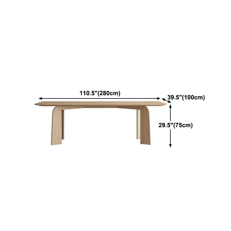 4 Natural Finish Legs Dining Table Modern Solid Wood Rectangle Dining Table Clearhalo 'Dining Tables & Seating' 'Dining Tables' 'dining_table' 'furn' 'furn_dining_table' 'Furniture' 'furniture_dining_table' 'Kitchen & Dining Furniture' 1200x1200_438da2cd-517c-4015-a398-4ea4a064d263