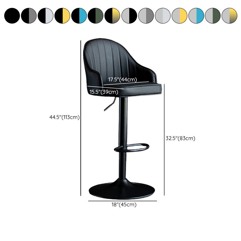 Industrial Metal Counter Height Stools Back Bar Stool for Living Room Clearhalo 'Bar Furniture' 'Bar Stools' 'bar_stools' 'furn' 'furn_bar_stools' 'Furniture' 'Kitchen & Dining Furniture' 1200x1200_438e1943-b69c-427b-913f-d16f0839fefa