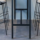 Table de bar de style moderne, bureau de bar de bistro fixe en faux marbre avec repose-pieds