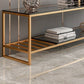 Glam TV Stand Console Open Storage Media Console TV Stand for Living Room