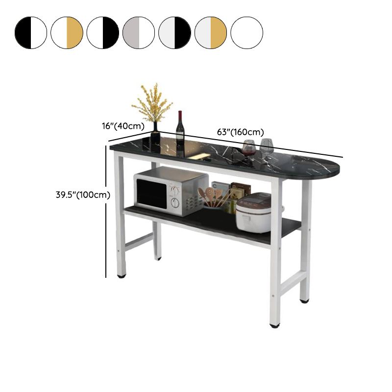 Modern Style Bar Table Set 3 Pieces Bar Table Set with Metal Base for Kitchen Clearhalo 'Bar Furniture' 'furn' 'furn_home_bar_bar_sets' 'Furniture' 'Home Bars & Bar Sets' 'home_bar_bar_sets' 'Kitchen & Dining Furniture' 1200x1200_438f41b5-16c0-4701-ab72-f1e5632b7f12