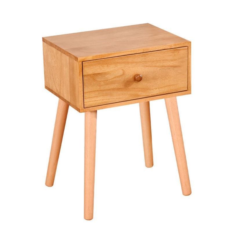 Modern 18 Inch H Nightstand Solid Wood 1-Drawer Night Table with Legs Clearhalo 'Bedroom Furniture' 'furn' 'furn_night_stand' 'Furniture' 'night_stand' 'Nightstands' 1200x1200_438f7969-2c29-4ab5-bdb2-1d27891fe379